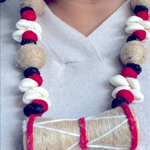 Eternal Drummer Shell And Knot Long Neckkace Set